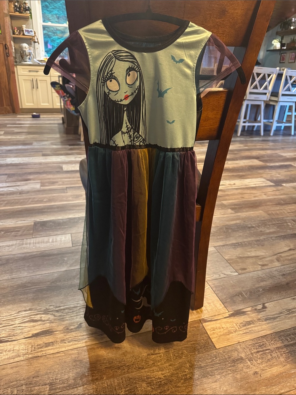Disney Girls' Sally Multicolor Layered Halloween Dress